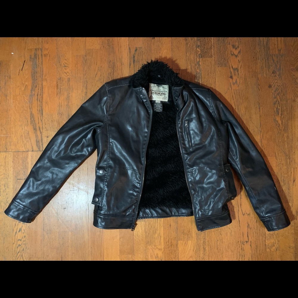 Black leather jacket